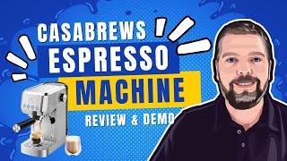 CASABREWS Espresso Machine Review amp Demo  3700 Essential [upl. by Delastre562]