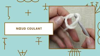 Cours de crochet nÂ°3 NÅ“ud coulant  Slip knot [upl. by Dominy502]