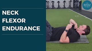 Deep neck flexor endurance test  The MSK Physio [upl. by Llabmik]