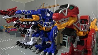 Power Rangers Dino Charge TRex Megazord Toys 파워레인저 다이노포스 다이노킹 장난감 변신 [upl. by Ahtennek]