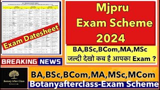 Mjpru Exam Scheme 2024  UGPG Exam Scheme pdf link examschedule [upl. by Eemyaj]