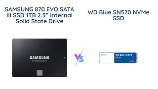 Samsung 870 EVO vs WD Blue SN570  Which is the Best SSD for You [upl. by Lilia225]