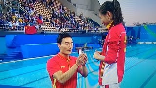 TINGMAO SHI MARRIAGE WEDDING PROPOSAL RING AFTER DIVING GOLD MEDAL RIO 2016 MY THOUGHTS REVIEW [upl. by Ardenia542]