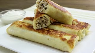 Savory Crepes With Meat Filling [upl. by Freyah347]