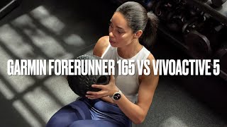 Garmin Forerunner 165 vs Vivoactive 5 sidebyside comparison [upl. by Etterraj248]