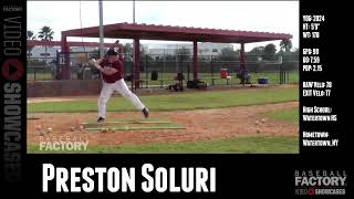 Preston Soluri  Class of 24  Baseball Factory Academic AllAmerican Invitational  Cocoa Beach FL [upl. by Ardnaid]