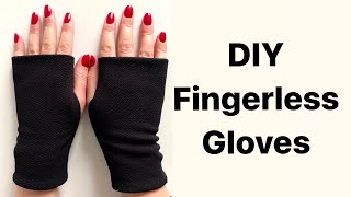 How to make fingerless gloves Glove diy tutorial Glove sewing Winter glove diy Sew Anita Benko [upl. by Ias537]