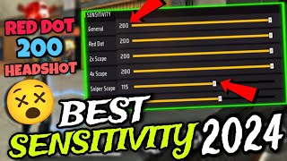 NEW 200 SENSITIVITY SETTINGS FF MAX 2024  BEST SENSITIVITY KYA RAKHEN 200 SENSITIVITY SETTING [upl. by Araec]