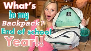 Whats in my Backpack End of School Year 2019 [upl. by Alodee]