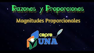 Razones y proporciones  Magnitudes Proporcionales [upl. by Sparks]