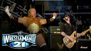 Triple H entrance featuring Motörhead WrestleMania 21 April 3 2005 [upl. by Helfand268]