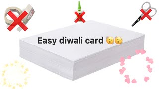 Easy card making idea easy diwali card how to make easy diwali card [upl. by Ramso359]