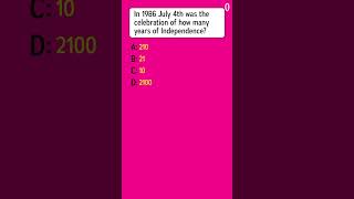 In 1986 July 4 marked how many years of Independence [upl. by Atiuqram856]