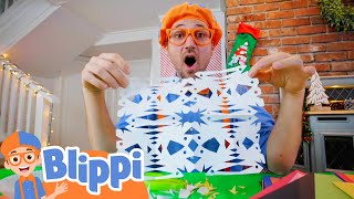 Christmas Arts amp Crafts with Blippi  Fun Christmas Videos for Kids [upl. by Nedla659]