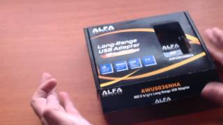 ALFA Networks AWUS036NHA BGN Wifi Adapter Unboxing [upl. by Palladin]