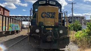 CSX 8881 8040 8831 Locomotives Lansdale Pa 101424 running connected CSX PN Interchange Switch [upl. by Nuaj]