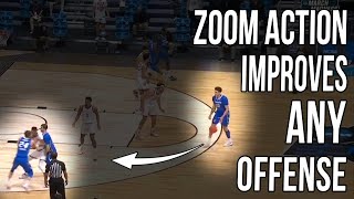 The ZOOM Offense Action  Improve Any Basketball Offense or Set Play [upl. by Anallij]