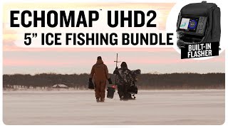 Simple lightweight amp effective 5quot ECHOMAP™ UHD2 Ice Fishing Bundle [upl. by Axel]