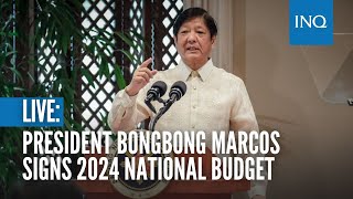 LIVE President Bongbong Marcos signs 2024 national budget [upl. by Aerdnaek]