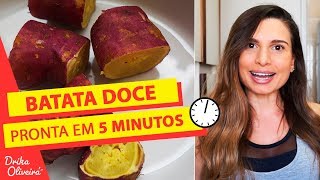 COMO COZINHAR BATATA DOCE SUPER RÁPIDO NO MICROONDAS  Receita Fit [upl. by Jorgan656]