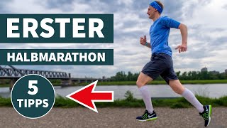 Wie du deinen ersten Halbmarathon läufst  5 Tipps [upl. by Enaamuj]