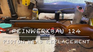 Feinwerkbau model 124 177 break barrel pellet rifle piston head replacement [upl. by Jasmin600]