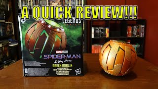 MARVEL LEGENDS GREEN GOBLIN ELECTRONIC PUMPKIN BOMB SNWH REVIEW [upl. by Iot]