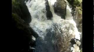 Cliff jump into waterfall pool  The Hermitage Dunkeld Scotland [upl. by Gennie]