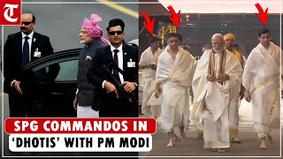 Watch SPG commandos in ‘white dhotis’ with PM Modi at a Guruvayur temple in Kerala [upl. by Nwaf]