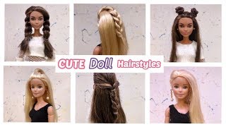 6 CUTE Barbie Hairstyles 2 💕 [upl. by Yhtir214]