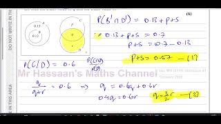 WST0101 Edexcel IAL S1 October 2022 Q6 Probability Set Notation amp Venn Diagrams [upl. by Lenette]