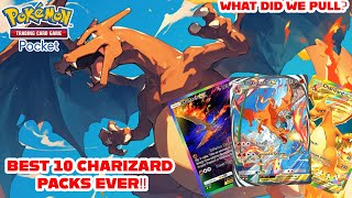 BEST Charizard 10 Packs Opening Ever l pokemontcgpocket [upl. by Eel]