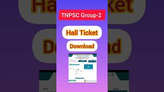 Tnpsc group 2amp2A Hall TicketHow to download Group 2 Hall Ticketshortsviral [upl. by Tore761]