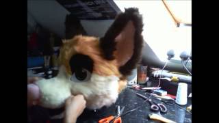 Fursuit Head Tutorial  Time Lapse  Part 5  Furring 3 [upl. by Ninazan115]