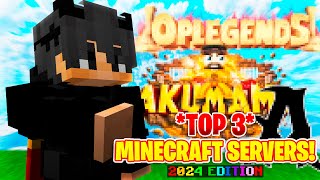 TOP 3 MINECRAFT SERVERS TO PLAY IN 2024 [upl. by Ennyrb]