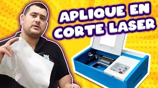 Mi primer aplique cortado en Laser Tela y papel Bifaz [upl. by Eedya330]