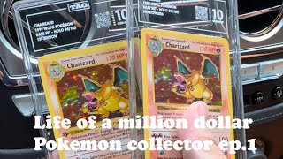 Life of a million dollar collector ep1 TAG 10 1st edition Charizard [upl. by Clova]