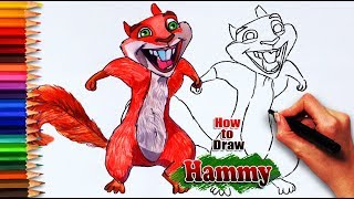 How to draw hammy from over the hedge  Easy drawing tutorials  learning for arts [upl. by Ruff509]