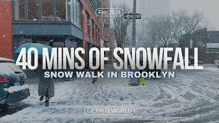 Snowfall In Brooklyn HeightsDumbo 4K ASMR  Walking In New York City In The Winter Snow [upl. by Anrev]