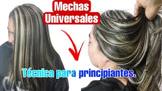 MECHAS UNIVERSALES DESDE 0 EN CABELLO OSCUROTECNICA FÁCIL PARA PRINCPIANTES highlights stepbystep [upl. by Nalda556]