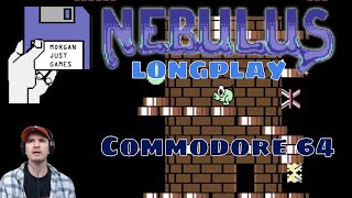 Nebulus  Commodore C64  Longplay  Walkthrough  Hewson  Commentary [upl. by Adnirb102]