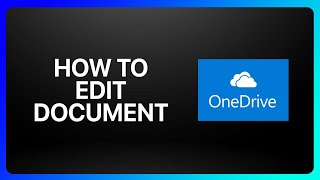 How To Edit OneDrive Document Tutorial [upl. by Pryce]