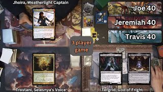 Commander Gameplay Ep10 Tergrid God of Fright v Trostani Life Gain v Jhoira Artifacts MTG EDH [upl. by Kalindi171]