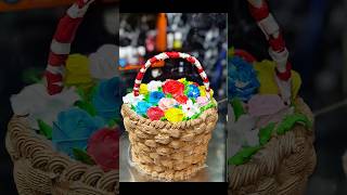 Basket Cake Design  short ytshorts birthdaycake [upl. by Herstein]