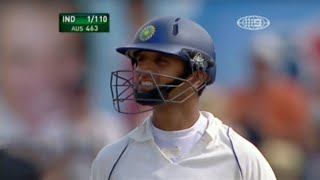 Rahul Dravid Waves His Bat After Scoring 1 Run from 40 Balls  Crowd Cheers And Applauds [upl. by Eejan275]