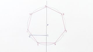 construct a regular heptagon inside a circle StepbyStepApproximate drawing [upl. by Greene]