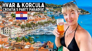 Our favourite islands in CROATIA 🇭🇷 Hvar amp Korcula ultimate party capital [upl. by Courtnay]