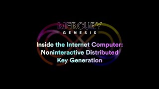 Talk  Inside the Internet Computer Noninteractive Distributed Key Generation Jens Groth [upl. by Anawit348]