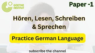 Start DeutschGoethe Zertifikat Deutsch A1 Paper 1  Hören Lesen Schreiben Sprechen mit Lösungen [upl. by Yluj]