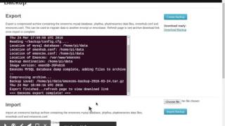 emonPi Emoncms V9  Data Backup and Import Module [upl. by Stranger]